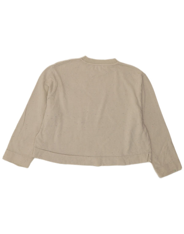 Cos Sweat-shirt surdimensionné pour femme UK 10 Petit coton moucheté blanc