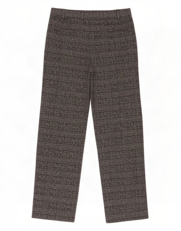Marks & Spencer Pantalon de costume pour femme UK 14 Large W34 L32 Gris à carreaux
