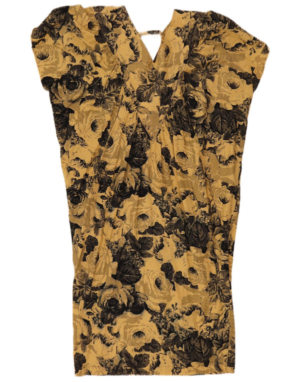 vintage Womens Shift Dress UK 16 Grand Jaune Floral