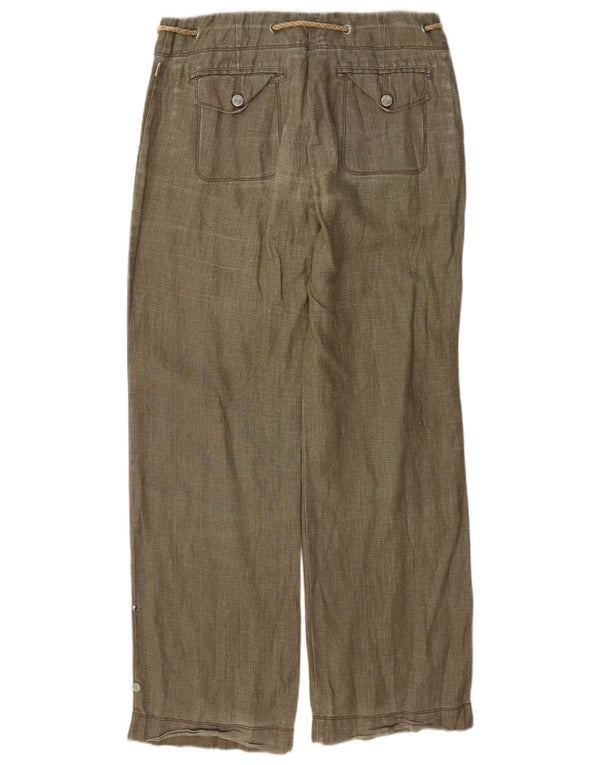 Cerruti 1881 Pantalon ample pour femme IT 42 Medium W30 L32 Lin vert