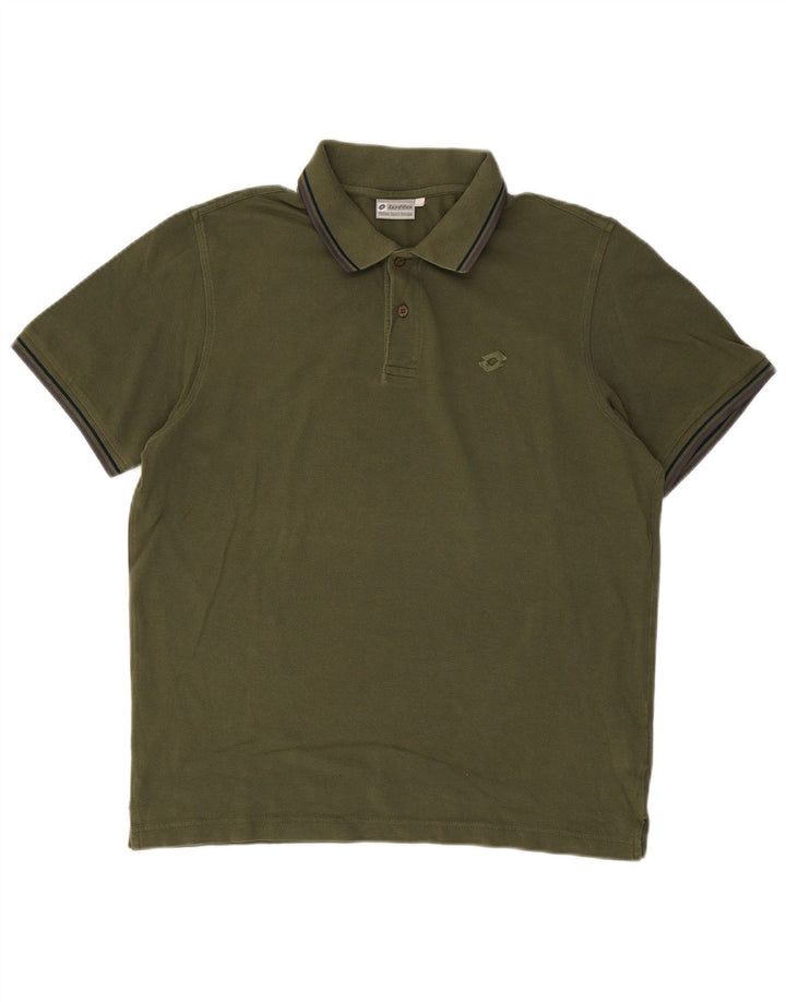 LOTTO Polo Homme IT 50 Kaki Moyen Coton