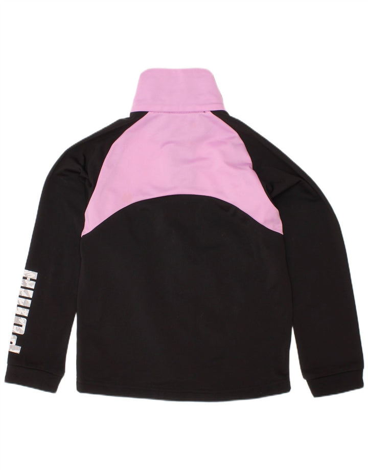 PUMA Veste de survêtement pour fille 5-6 ans Noir Colourblock Polyester