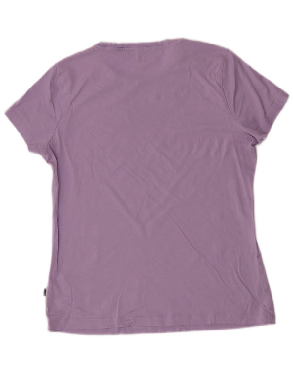 Puma T-shirt graphique pour femme UK 14 Violet moyen Coton