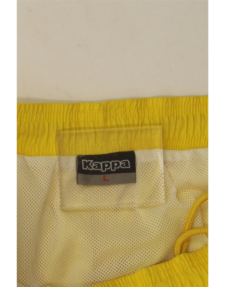 KAPPA Short de Bain Graphique Homme Large Jaune Colorblock