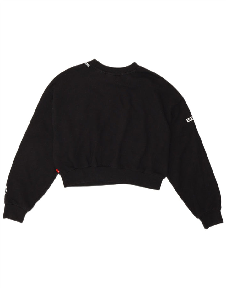 Levi's Sweat-shirt court surdimensionné pour femme UK 6 XS Noir