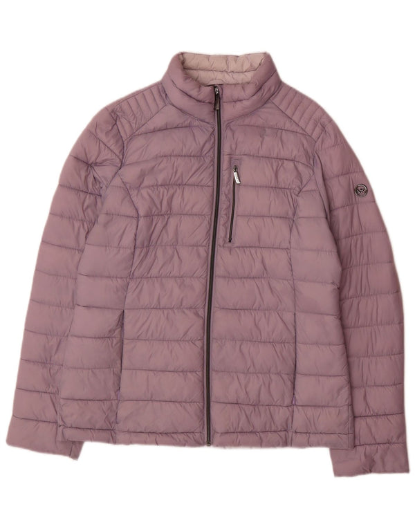 Michael Kors Veste rembourrée pour femme UK 14 Nylon violet moyen