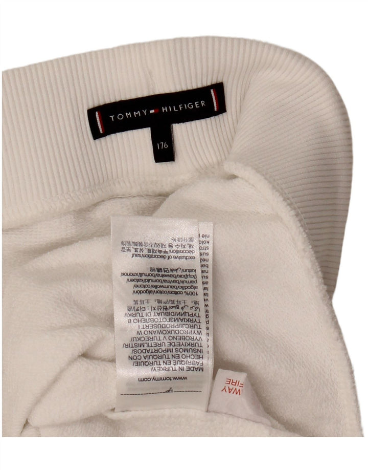 TOMMY HILFIGER Short de Sport Graphique Fille 15-16 ans Blanc Coton