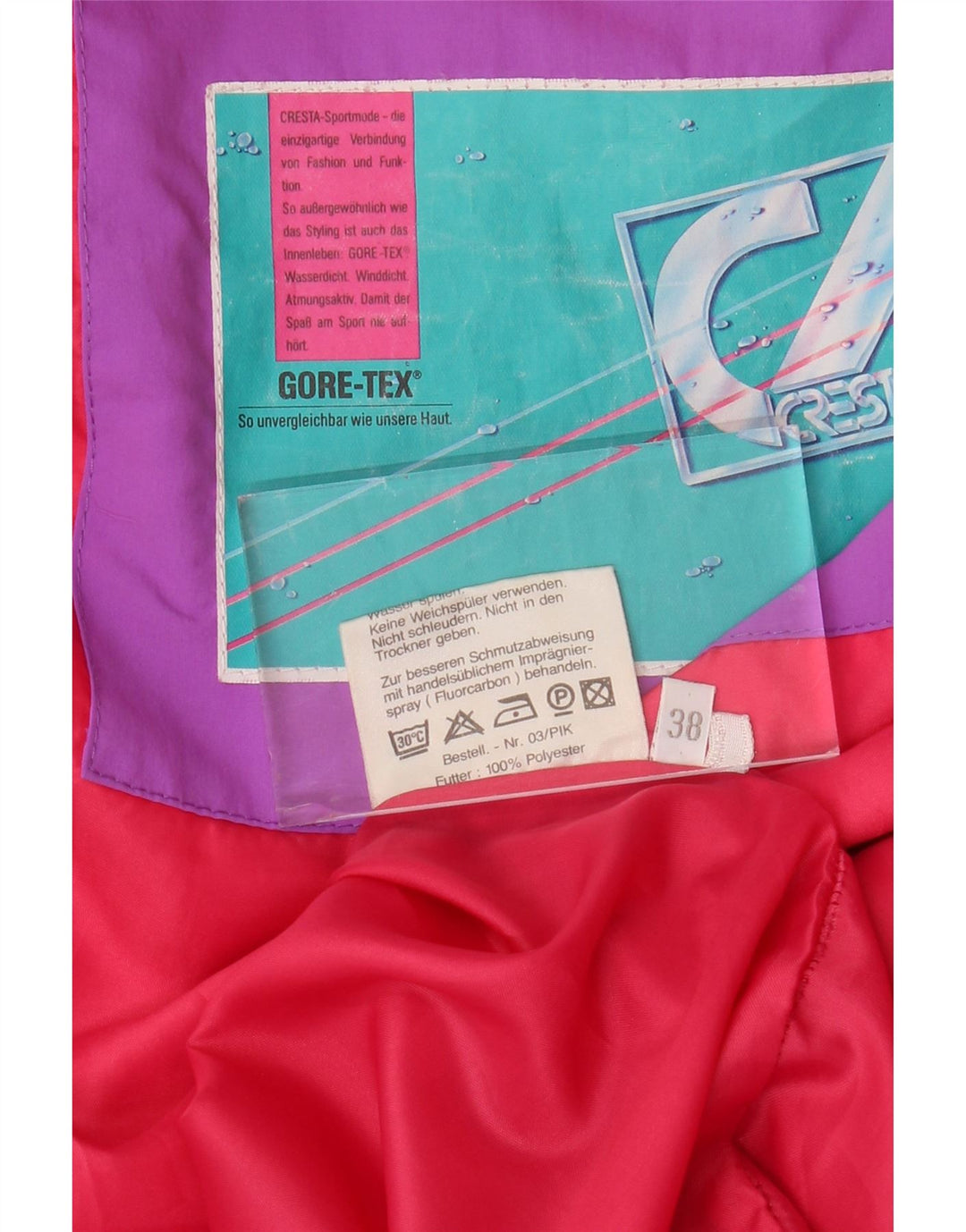 CRESTA Manteau rembourré surdimensionné Gore-Tex pour femme EU 38 Polyester violet moyen