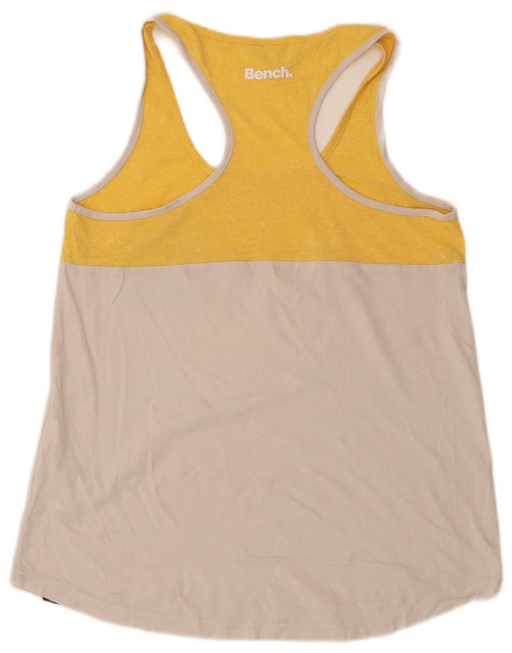 Bench Débardeur Femme UK 12 Coton Colorblock Jaune Moyen