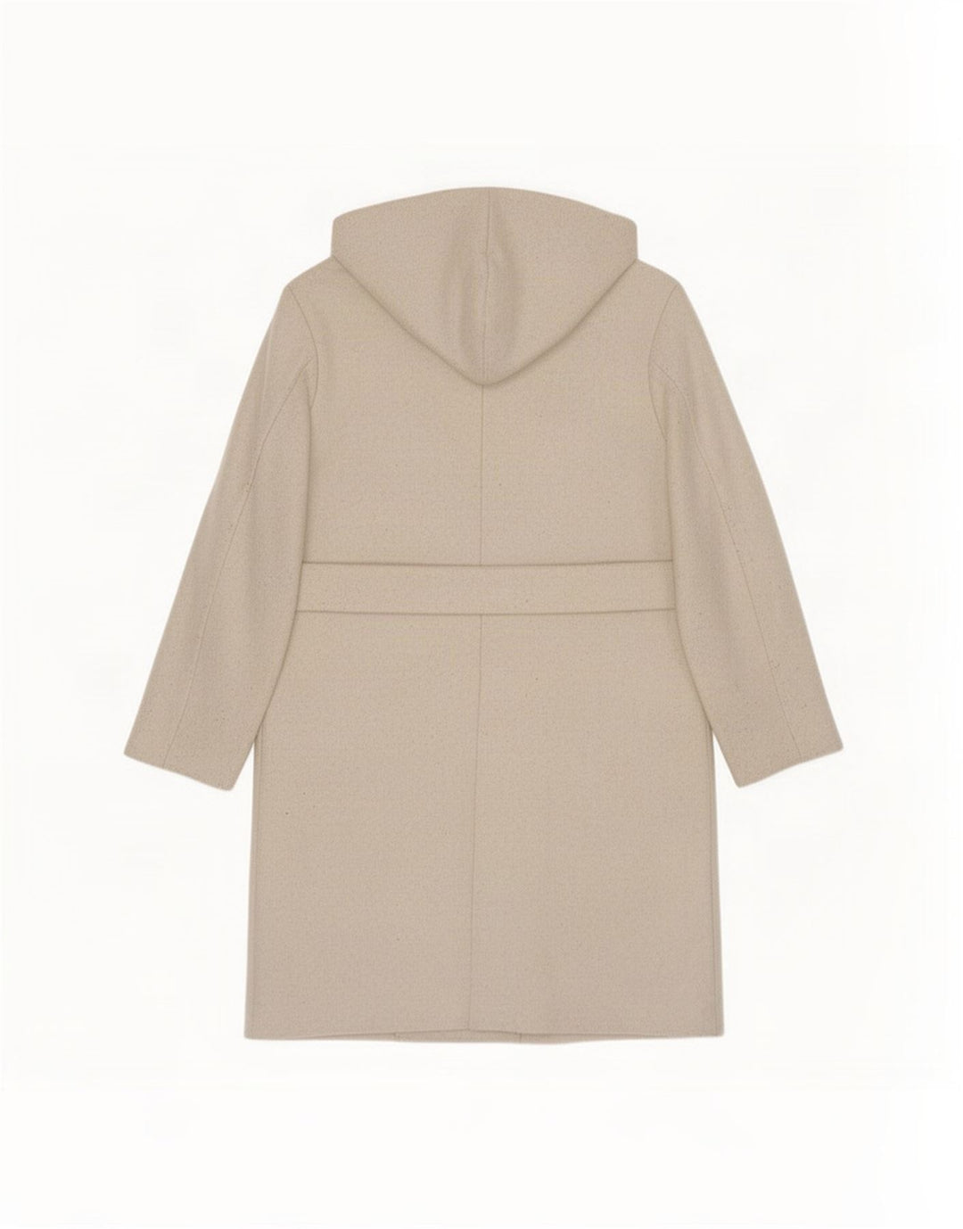 Zara Manteau à capuche surdimensionné à double boutonnage pour femme UK 10 Petit Beige