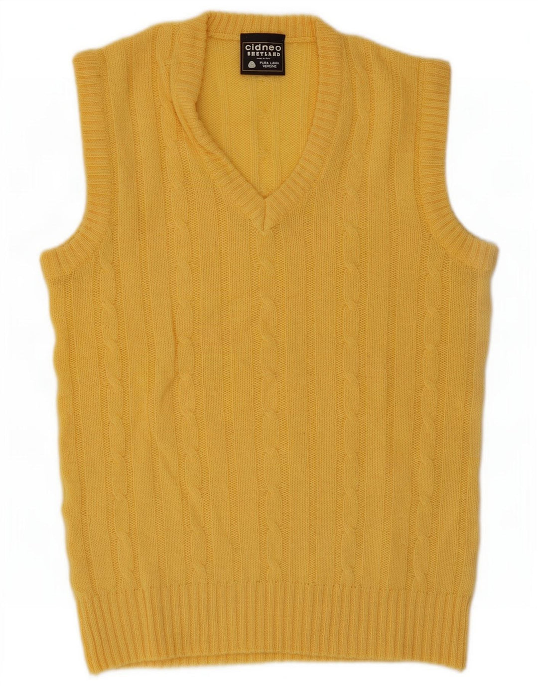 Shetland Gilet Homme Débardeur XL Jaune Laine