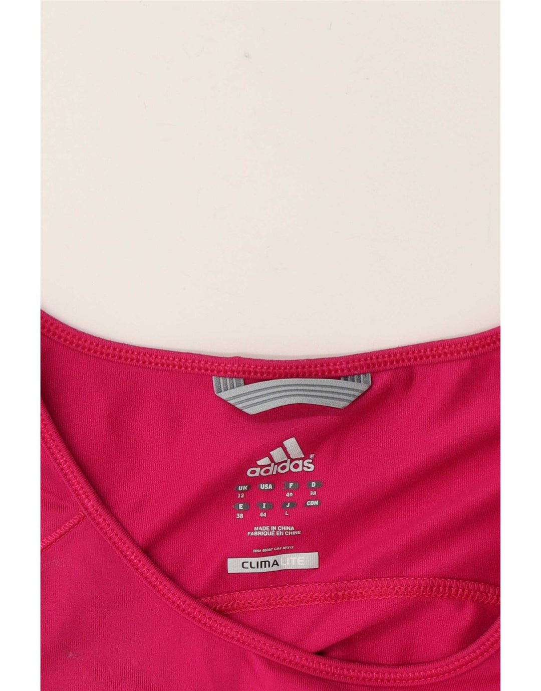 Adidas Climalite T-Shirt Top UK 12 Rose Moyen pour Femme