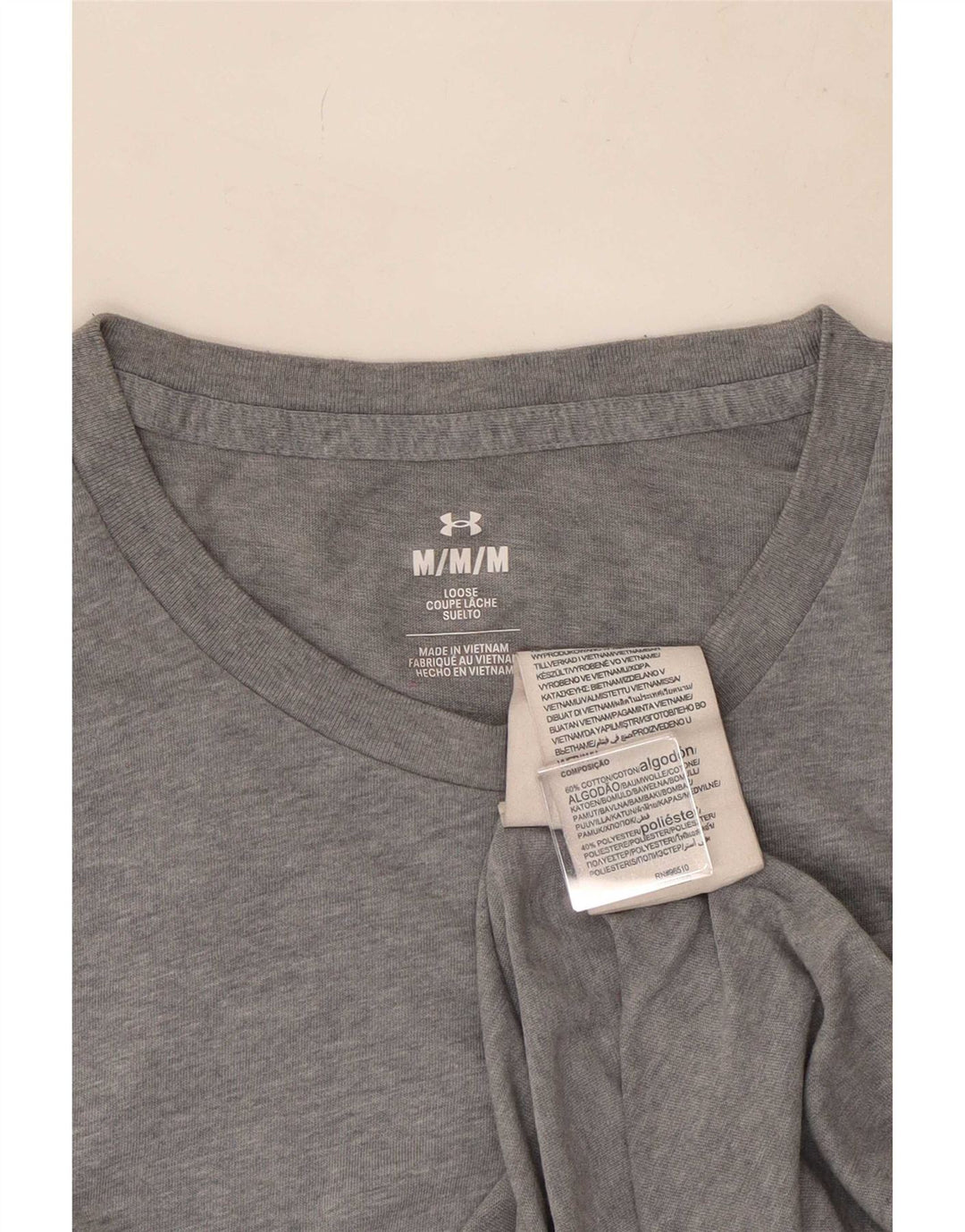 Under Armour T-Shirt Homme Gris Moyen Coton