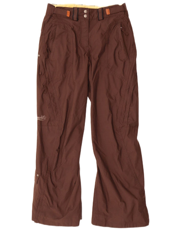 COLUMBIA Pantalon de ski pour femme UK 10 Small Marron Nylon