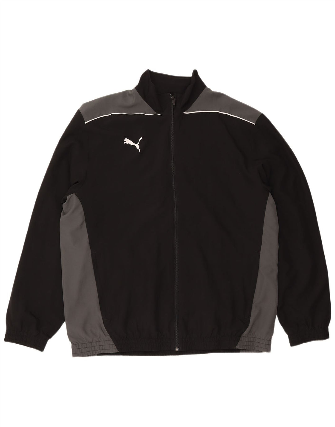 Puma Veste de survêtement pour homme 2XL Noir Colorblock Polyester