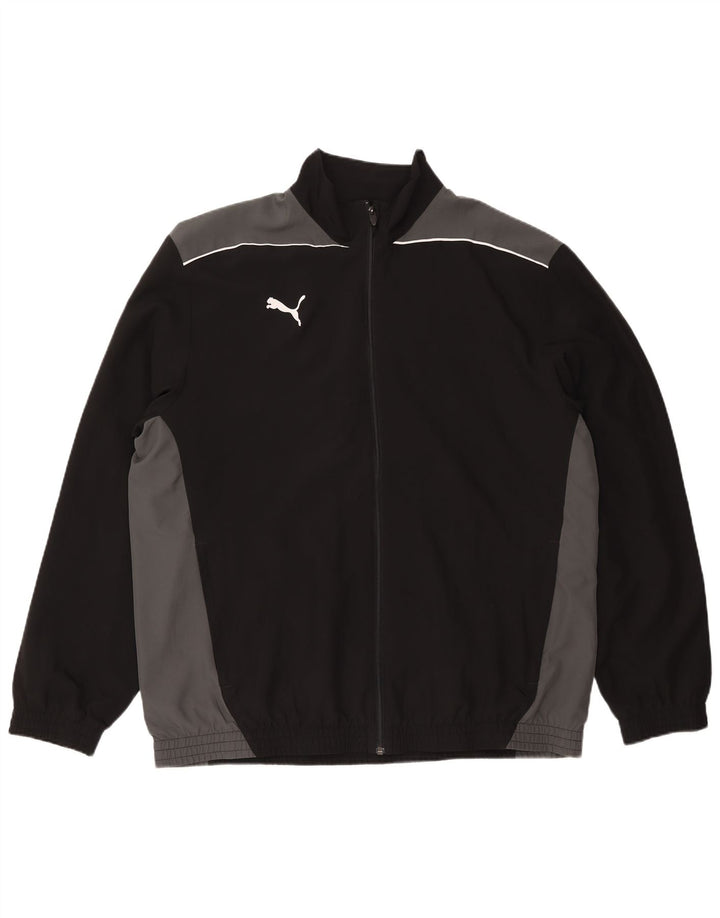 Puma Veste de survêtement pour homme 2XL Noir Colorblock Polyester