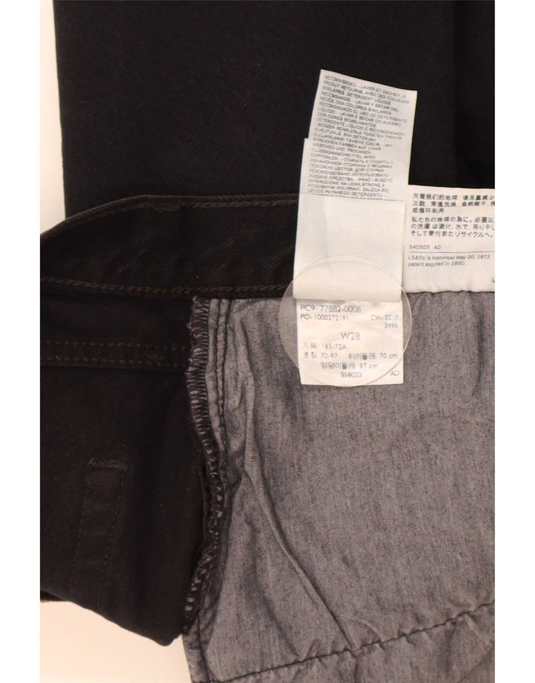 Levi's Jupe en Jean W28 Femme Noir Moyen Coton