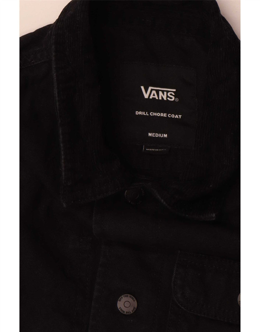 Vans Manteau Drill Chore Garçon 10-11 ans Coton Noir Moyen