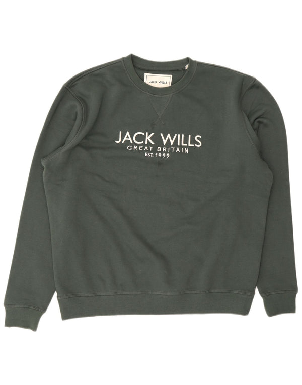 Jack Wills Sweat-shirt graphique pour homme XL en coton kaki