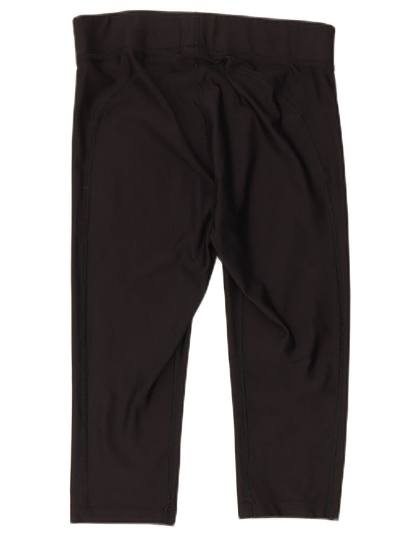 Under Armour Legging Capri Heat Gear pour femme UK 14 Large Noir