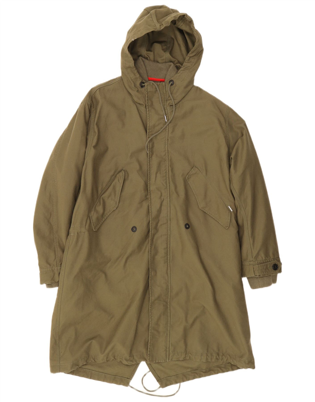 Diesel Parka à capuche pour homme UK 38 Kaki moyen