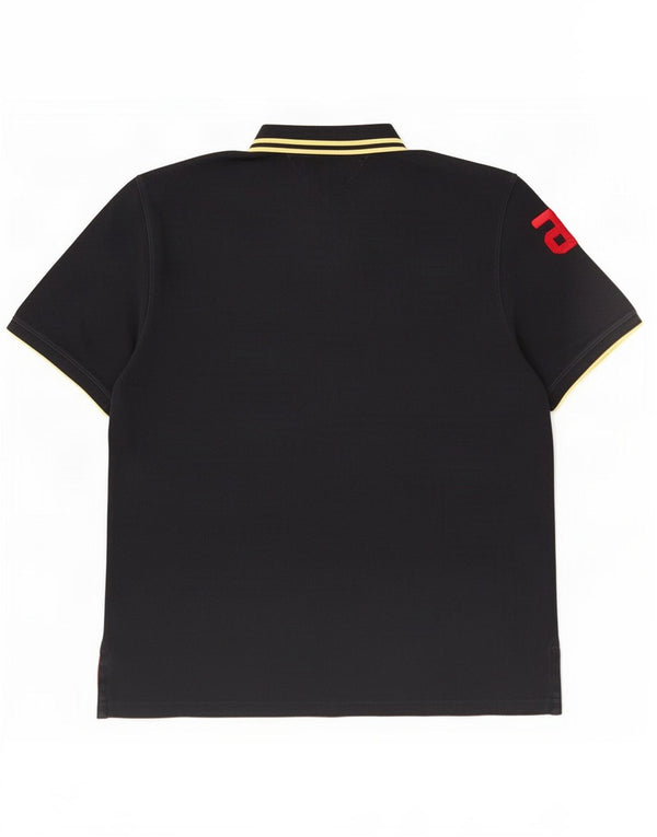Tommy Hilfiger Polo graphique pour homme 2XL en coton rayé noir