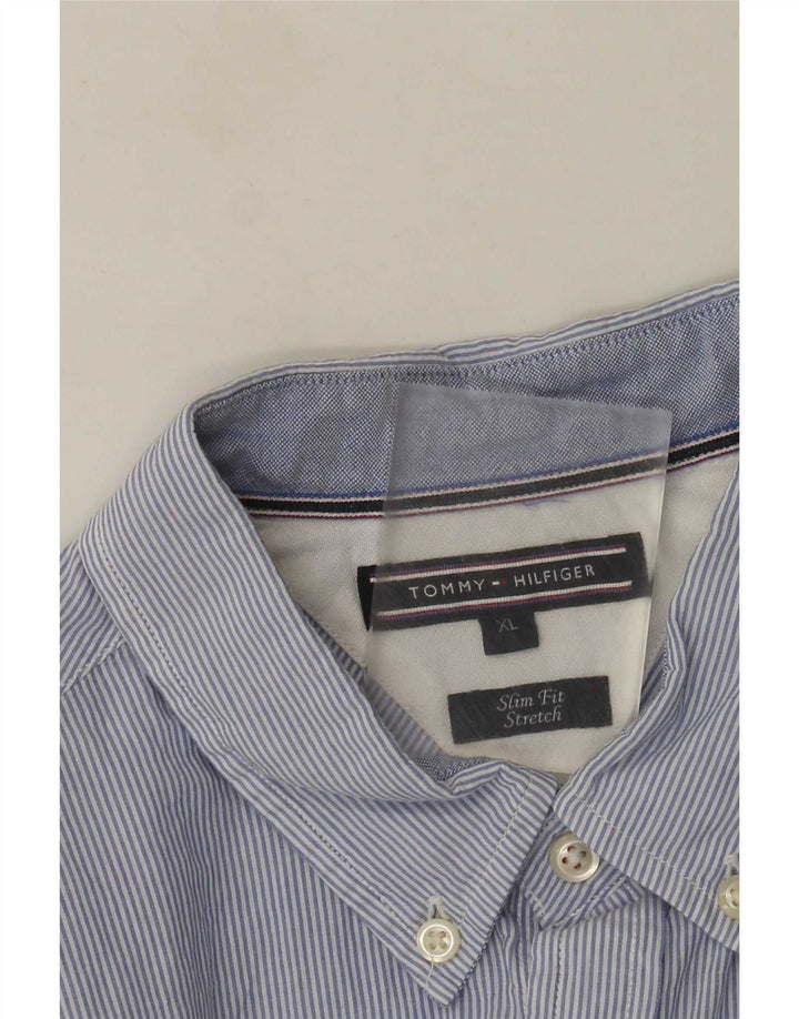 Tommy Hilfiger Chemise Slim Fit XL Bleu Rayé pour Homme