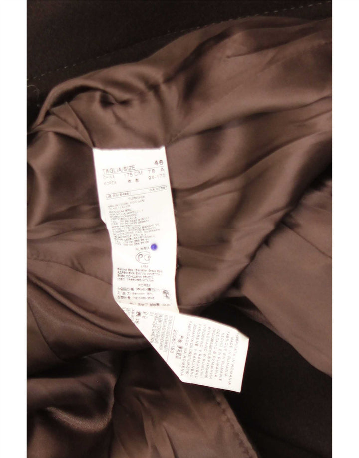 Benetton Pardessus Femme IT 46 Large Laine Marron