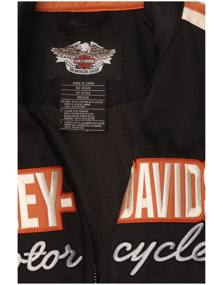 Harley Davidson Veste de survêtement pour femme UK 14 Medium Black Colourblock