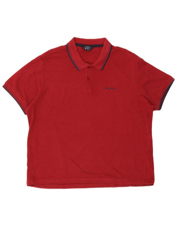 Ben Sherman Polo Homme XL Coton Bordeaux