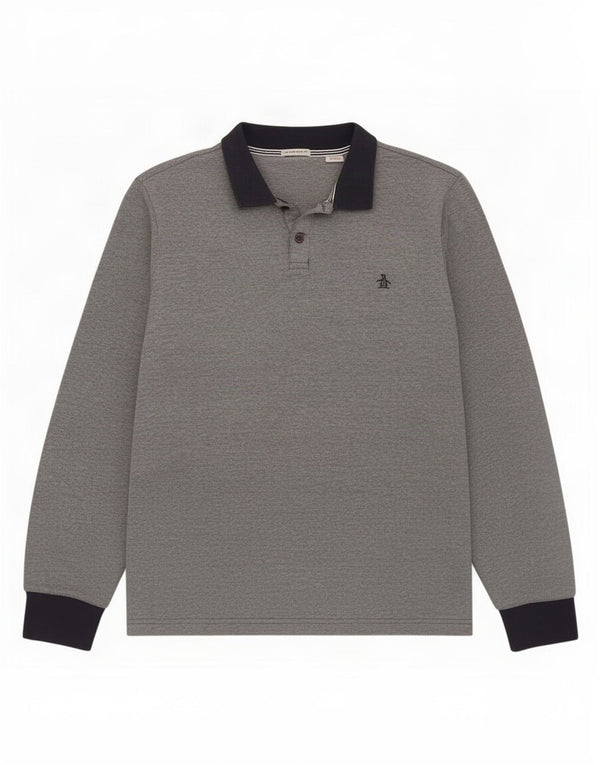 Penguin Polo à Manches Longues Heritage Homme Bleu Marine Classique
