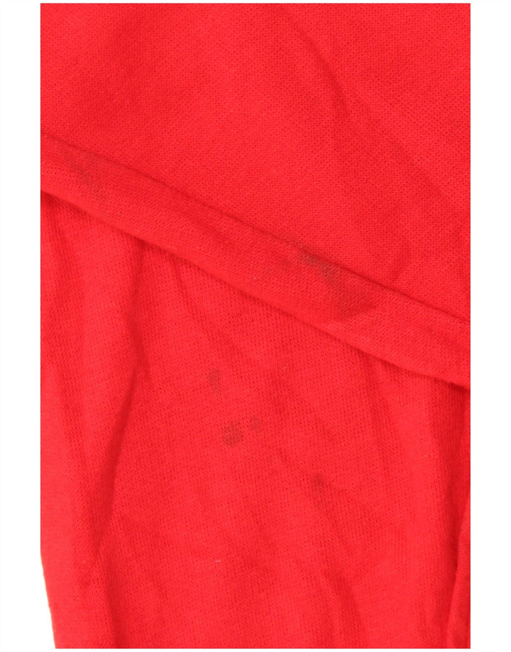 CHAMPION Pull à capuche graphique pour femme UK 16 Grand Acrylique Rouge
