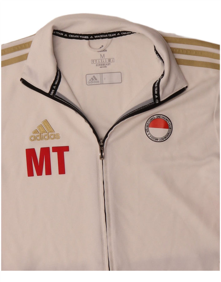 Adidas Veste de Survêtement Aeroready Homme Blanc Cassé Moyen Colorblock