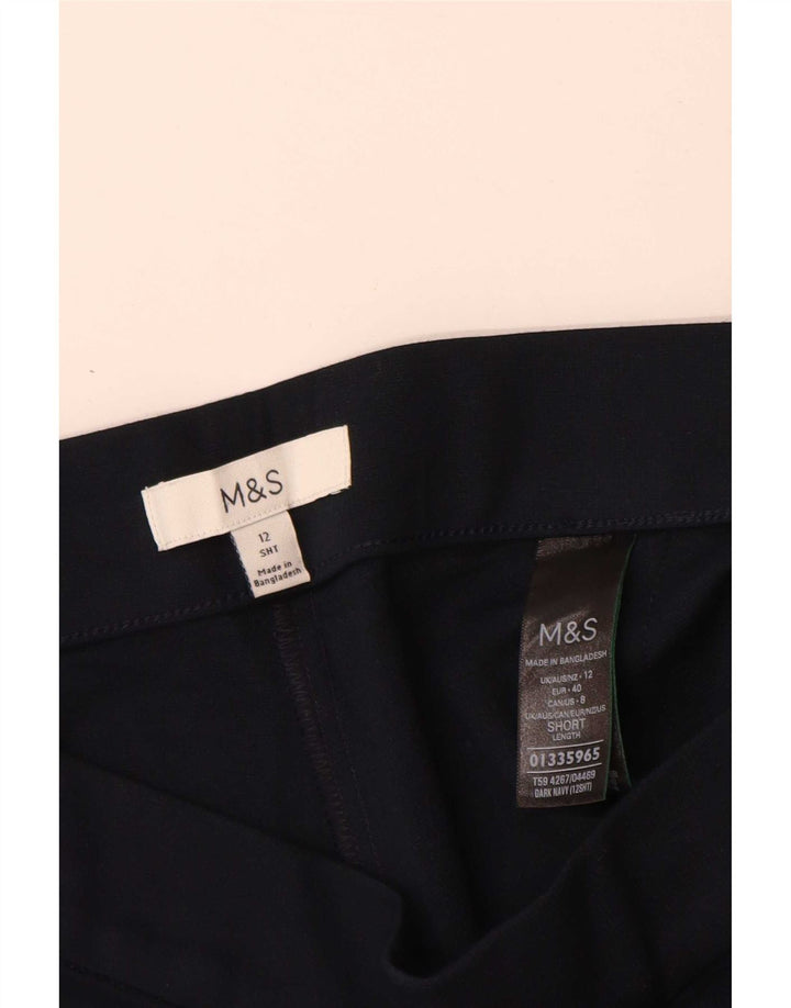 Marks & Spencer Leggings Femme UK 12 Medium Bleu Marine Viscose