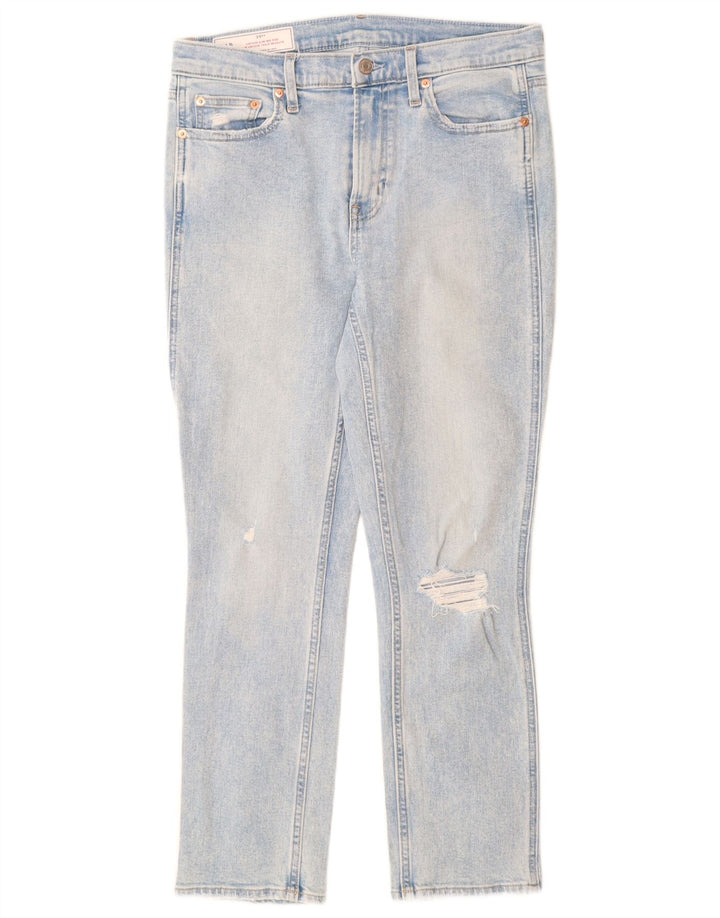 GAP Jean slim taille mi-haute effet vieilli W30 L27 bleu coton