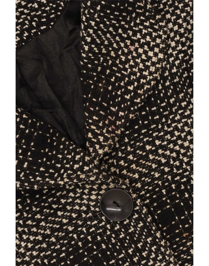 M&Co Manteau Femme UK 16 Grand Carreau Noir Acrylique