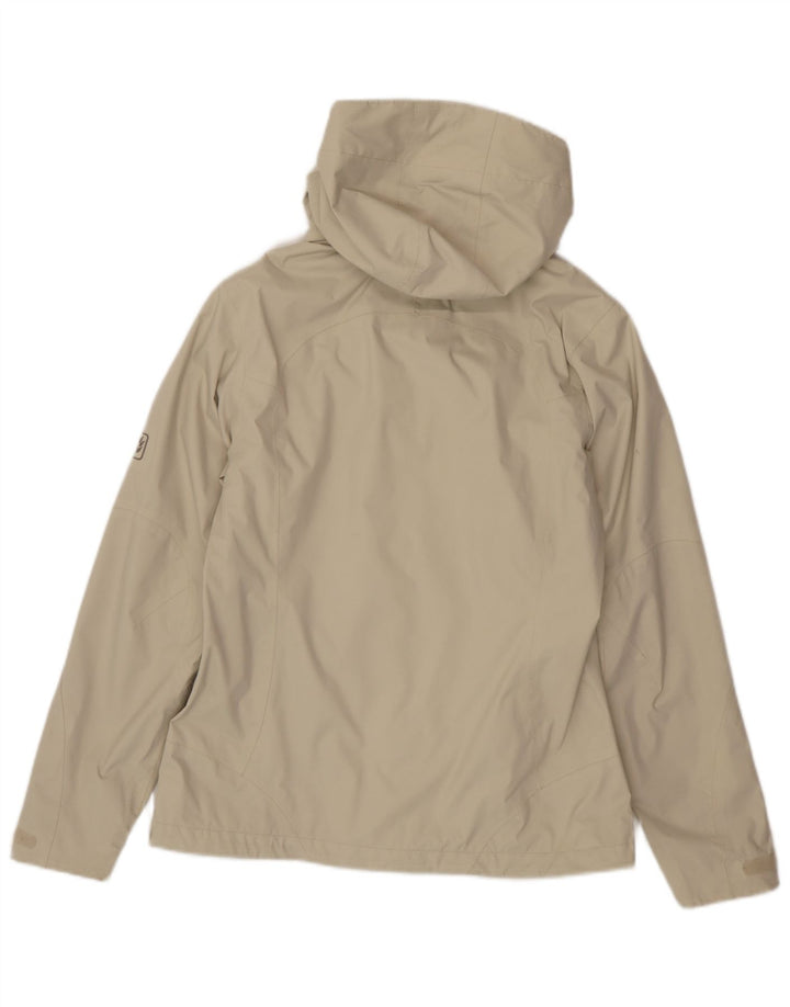 Jack Wolfskin Veste de pluie à capuche pour femme UK 8/10 Small Beige Polyamide