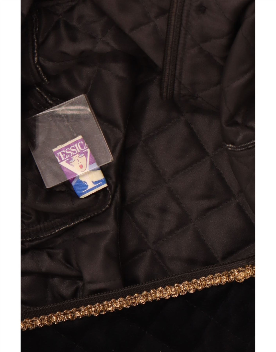 YESSICA Veste blazer matelassée à 5 boutons pour femme UK 12 Noir moyen