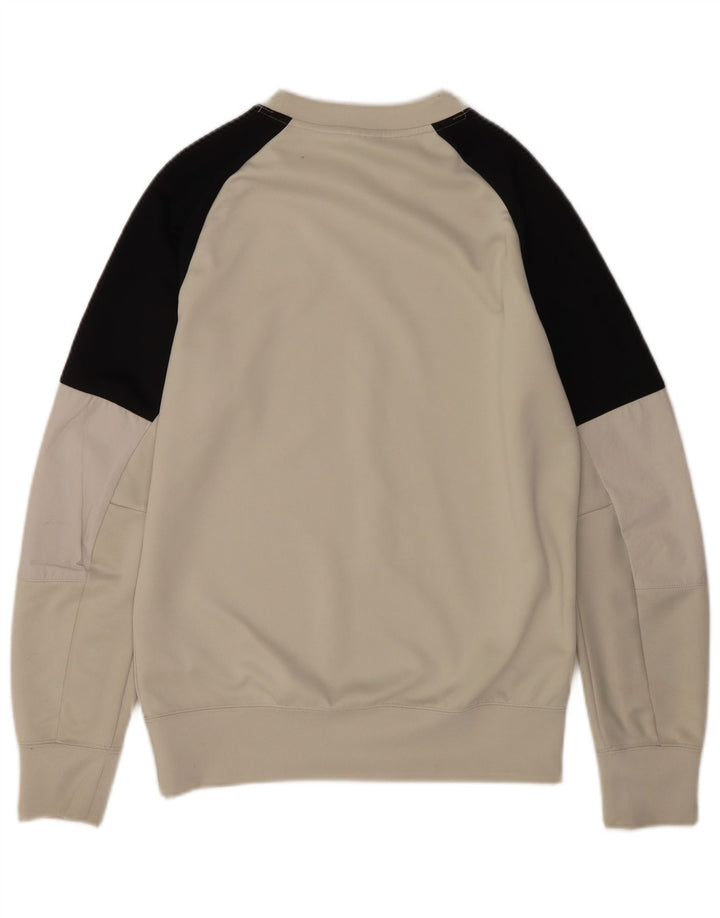 Nike Sweat-shirt graphique pour homme, petit, gris, color block, polyester