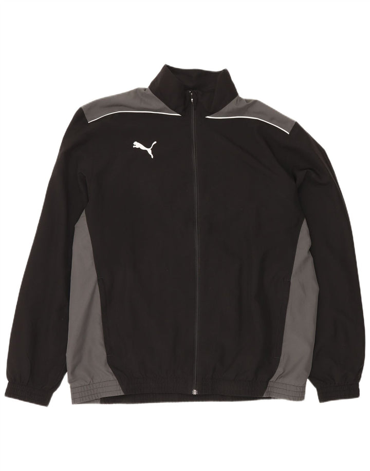 PUMA Veste de survêtement pour homme XL Noir Colorblock Polyester