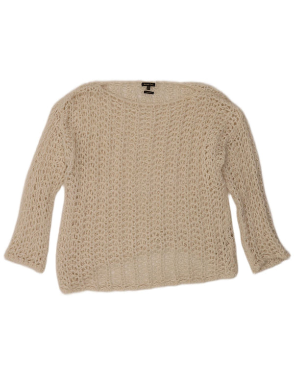 Massimo Dutti Pull col bateau pour femme UK 10 Small Blanc cassé