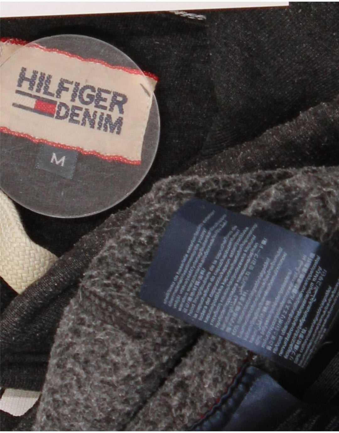 Tommy Hilfiger Pull à Capuche Graphique Homme Gris Moyen Coton