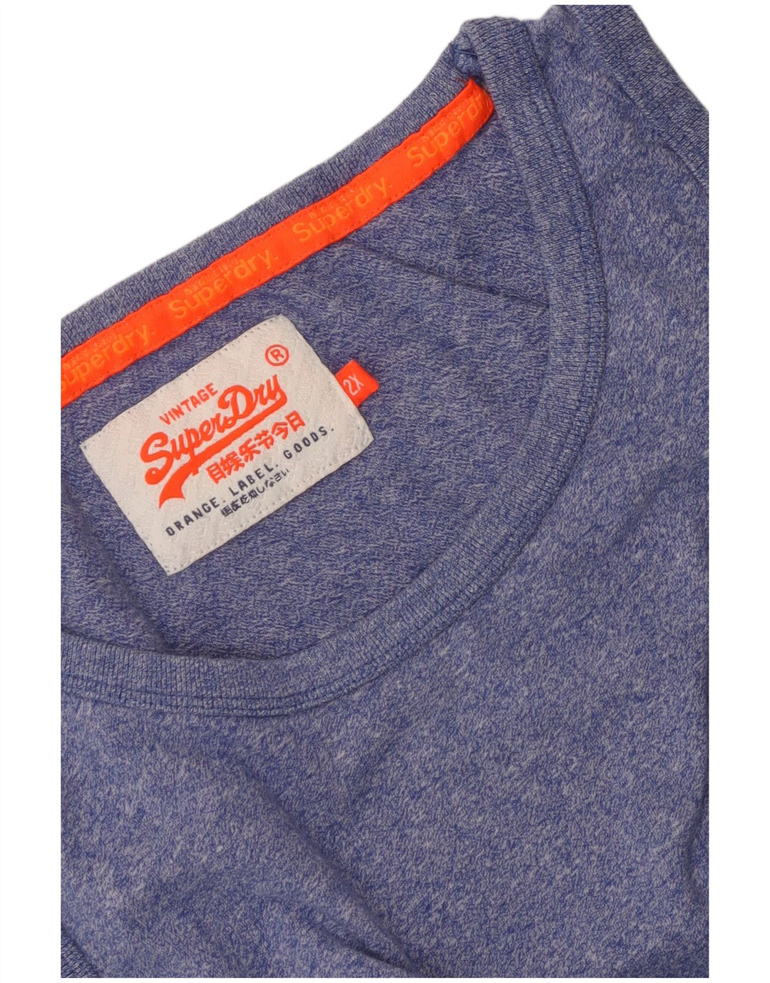 Superdry Débardeur Graphique Homme 2XL Bleu Moucheté