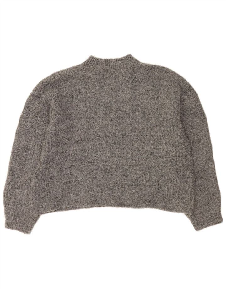 Marks & Spencer Pull surdimensionné à col rond pour femme UK 14 Gris moyen