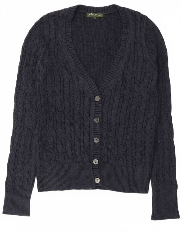 Eddie Bauer Cardigan pour femme en coton bleu marine moyen UK 12