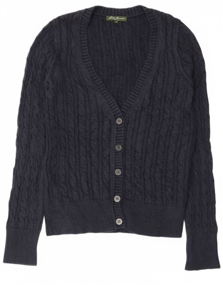 Eddie Bauer Cardigan pour femme en coton bleu marine moyen UK 12