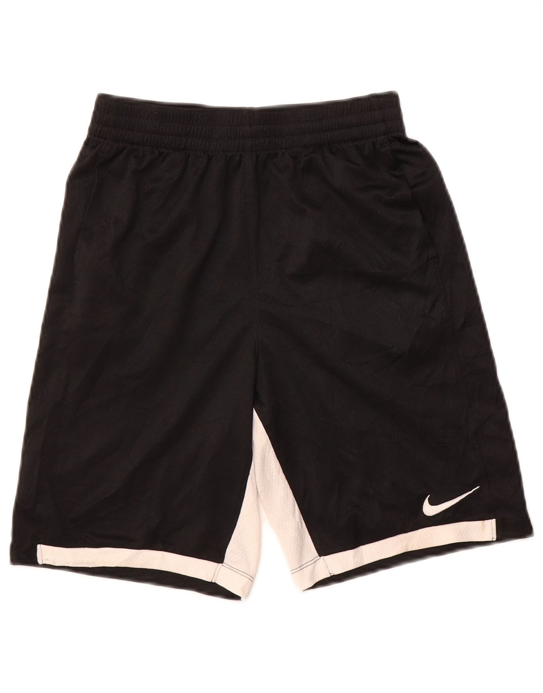 Nike Short de sport Dri Fit pour garçon 13-14 ans XL Noir Colorblock Polyester