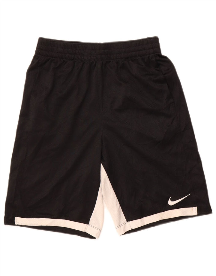 Nike Short de sport Dri Fit pour garçon 13-14 ans XL Noir Colorblock Polyester