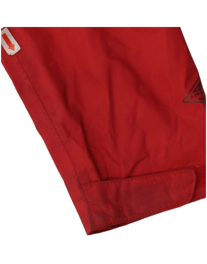 COLUMBIA Veste de pluie à capuche pour femme UK 12 Medium Rouge Nylon