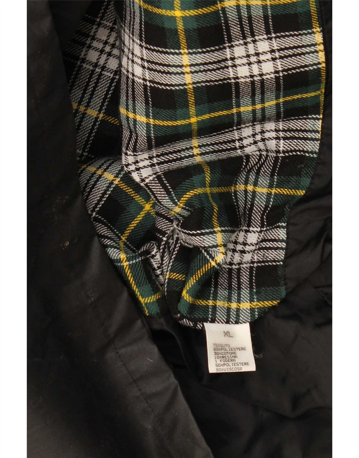 Wikes & Akerman Veste en coton ciré pour homme UK 42 XL Noir Polyester